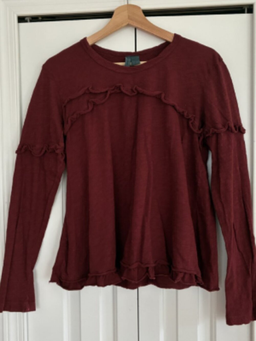 Anthropologie Left of Center Ruffled Top M
